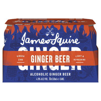 James Squire Ginger Beer Can 330mL Pack 6 | Liquorland
