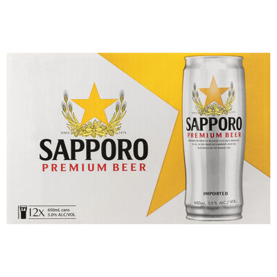 Sapporo Can 650mL Carton 12 | undefined