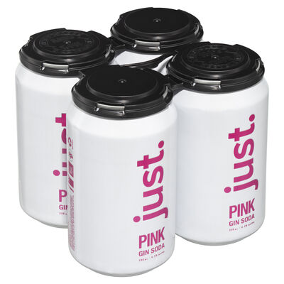 Just Pink Gin Soda 330mL Pack 4 | Liquorland