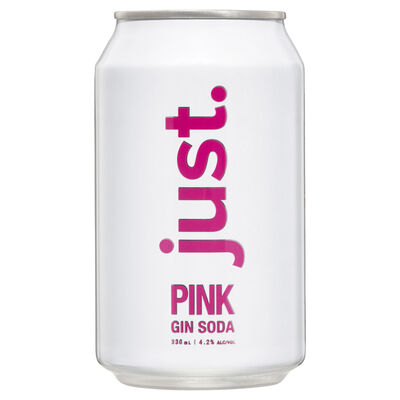 Just Pink Gin Soda 330mL Each | Liquorland