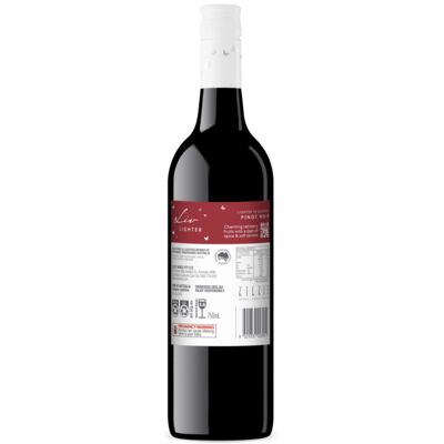 Zilzie Liv Lighter Pinot Noir 750mL Each | undefined