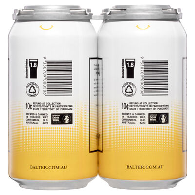 Balter Hazy Ipa Can 375mL Pack 4 | Liquorland