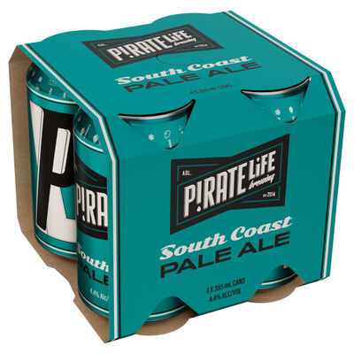 Pirate Life South Coast Pale Ale Can 355mL Pack 4 | Liquorland