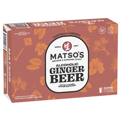 Matso S Ginger Beer Can 330mL Carton 24 | undefined
