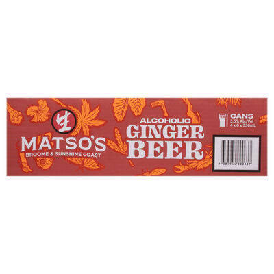 Matso S Ginger Beer Can 330mL Carton 24 | undefined
