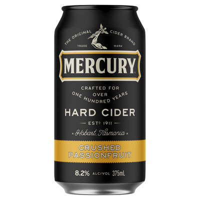 Mercury Crushed Passionfruit Cider Cans 375mL Each | Liquorland