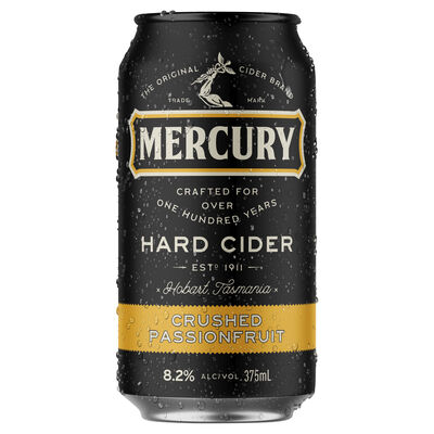 Mercury Crushed Passionfruit Cider Cans 375mL Each | Liquorland