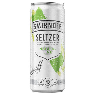 Smirnoff Seltzer Lime Can 250mL Each | Liquorland