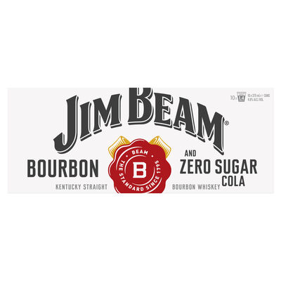 Jim Beam White Zero Sugar Cola Cans 375mL 10pk Pack 10 | Liquorland