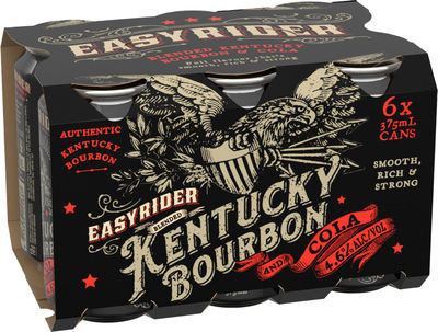 Easy Rider Bourbon And Cola Cans 375mL Pack 6 | Liquorland