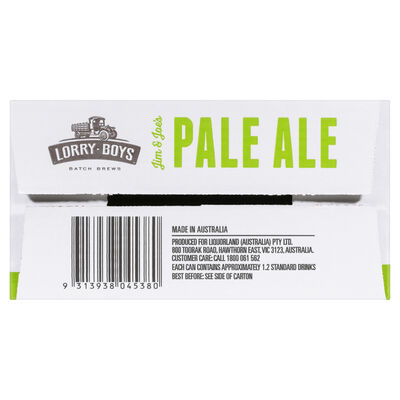 Lorry Boys Pale Ale Can 375mL Carton 24 | Liquorland