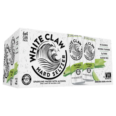 White Claw Hard Seltzer Natural Lime 330mL Carton 24 | Liquorland