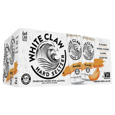 White Claw Hard Seltzer Mango 330mL Carton 24 | Liquorland