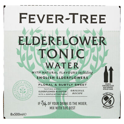 Fever Tree Elderflower Tonic Bottle 500mL Carton 8 | Liquorland