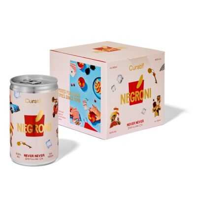 Curatif Never Never Distilling Negroni 140mL Pack 4 | Liquorland