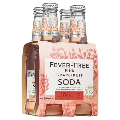 Fever Tree Pink Grapefruit Soda 200mL Pack 4 | undefined
