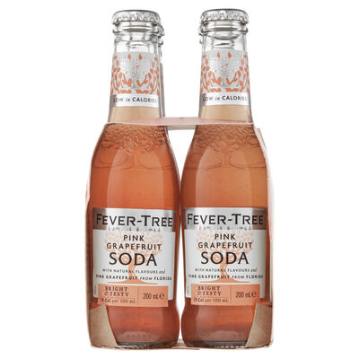 Fever Tree Pink Grapefruit Soda 200mL Pack 4 | undefined
