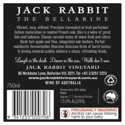 Jack Rabbit Vineyard Chardonnay 750mL Each | Liquorland