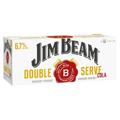 Jim Beam White Double Serve 6 7 Can 375mL 10pk Pack 10 | Liquorland
