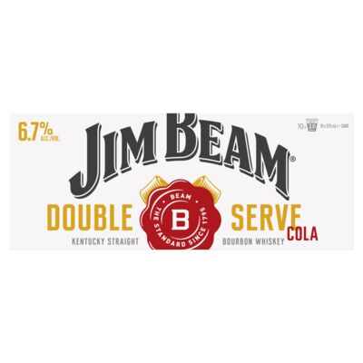 Jim Beam White Double Serve 6 7 Can 375mL 10pk Pack 10 | Liquorland