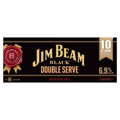 Jim Beam Black Double Serve 6 9 Can 375mL 10pk Pack 10 | Liquorland