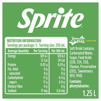 Sprite Lemonade Soft Drink 1250mL Each | Liquorland