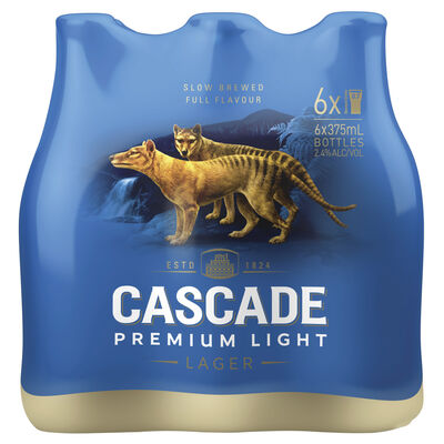 Cascade Premium Light Bottle 375mL Pack 6 | Liquorland