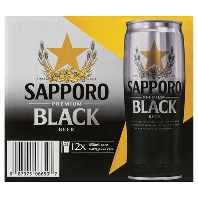 Sapporo Black Can 650mL Carton 12 | undefined