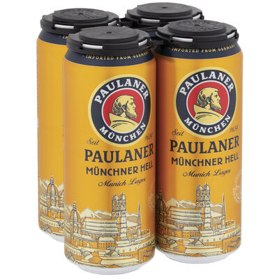 Paulaner Munchner Hell Can 500mL Pack 4 | Liquorland