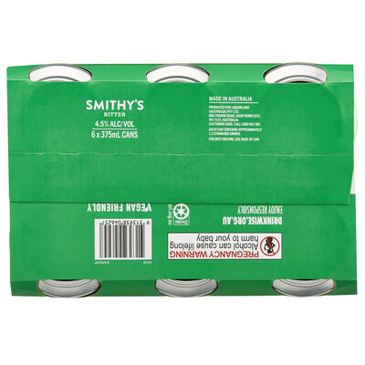 Smithy S Bitter Can 375mL Pack 6 | Liquorland