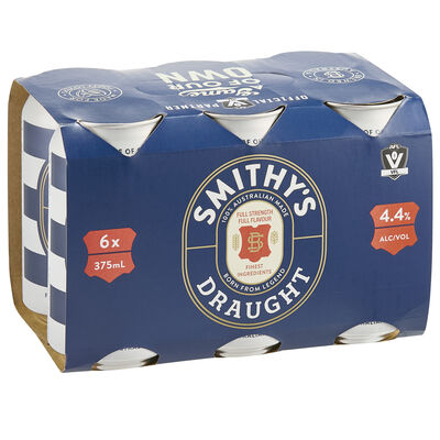 Smithy S Draught Can 375mL Pack 6 | Liquorland