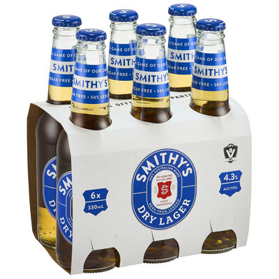 Smithy S Dry Lager Bottle 330mL Pack 6 | Liquorland