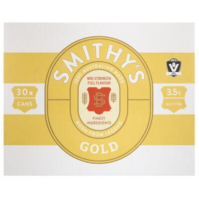 Smithy S Gold Block Can 375mL Pack 30 | Liquorland