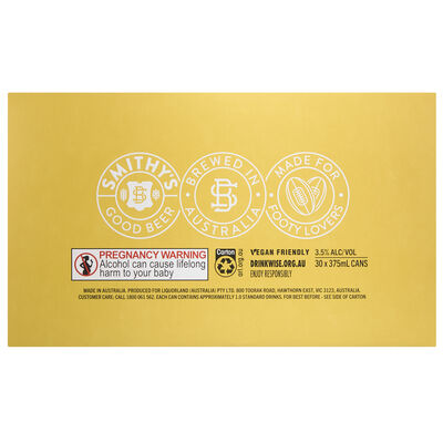 Smithy S Gold Block Can 375mL Pack 30 | Liquorland
