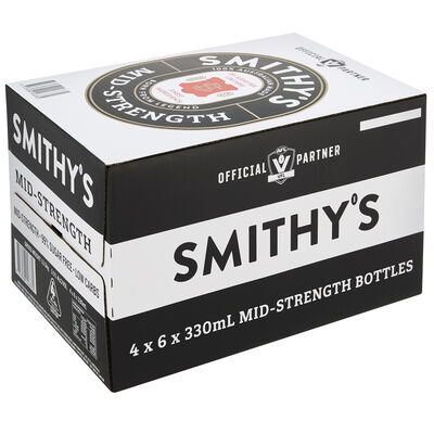 Smithy S Mid Strength Bottle 330mL Carton 24 | undefined