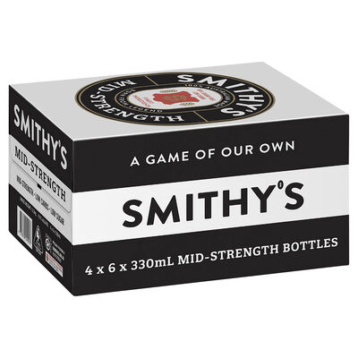 Smithy S Mid Strength Bottle 330mL Carton 24 | undefined