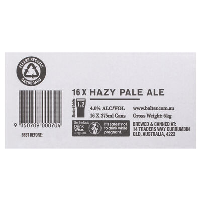 Balter Eazy Hazy Can 375mL Carton 16 | Liquorland
