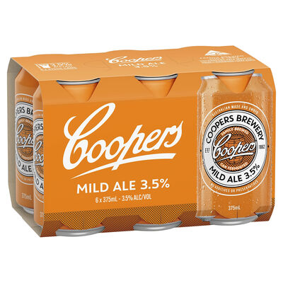 Coopers Mild Ale Can 375mL Pack 6 | Liquorland