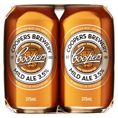 Coopers Mild Ale Can 375mL Pack 6 | Liquorland