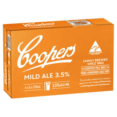 Coopers Mild Ale Can 375mL Carton 24 | Liquorland
