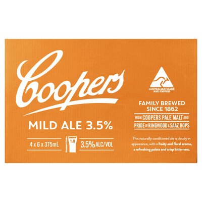 Coopers Mild Ale Can 375mL Carton 24 | Liquorland