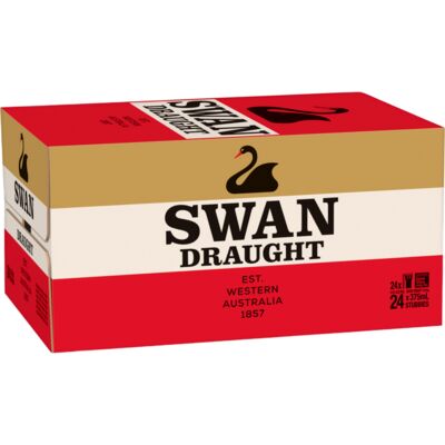 Swan Draught Bottle 375mL Carton 24 | Liquorland