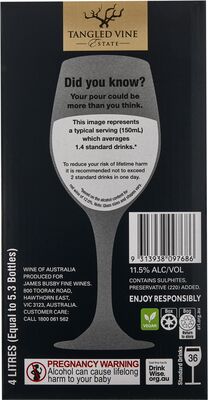 Tangled Vine Sauvignon Blanc 4l Each | Liquorland