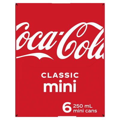 Coca Cola Classic Soft Drink Can 250mL Pack 6 | Liquorland