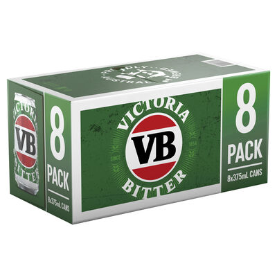 Victoria Bitter Can 375mL 8pk Pack 8 | undefined
