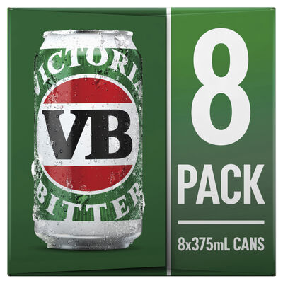 Victoria Bitter Can 375mL 8pk Pack 8 | undefined