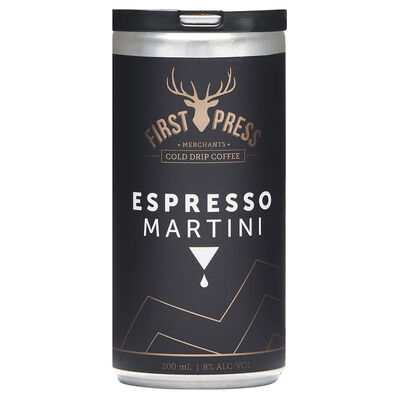 First Press Espresso Martini Can 200mL Each | Liquorland