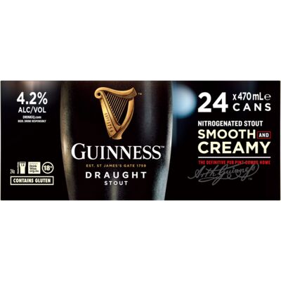 Guinness Draught Can 470mL Carton 24 | undefined