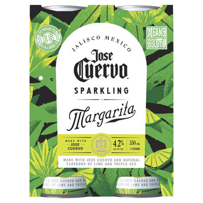 Jose Cuervo Sparkling Margarita 330mL Pack 4 | Liquorland