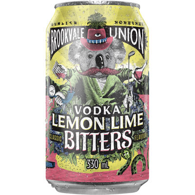 Brookvale Union Vodka Lemon Lime Bitters Can 330mL Pack 6 | Liquorland